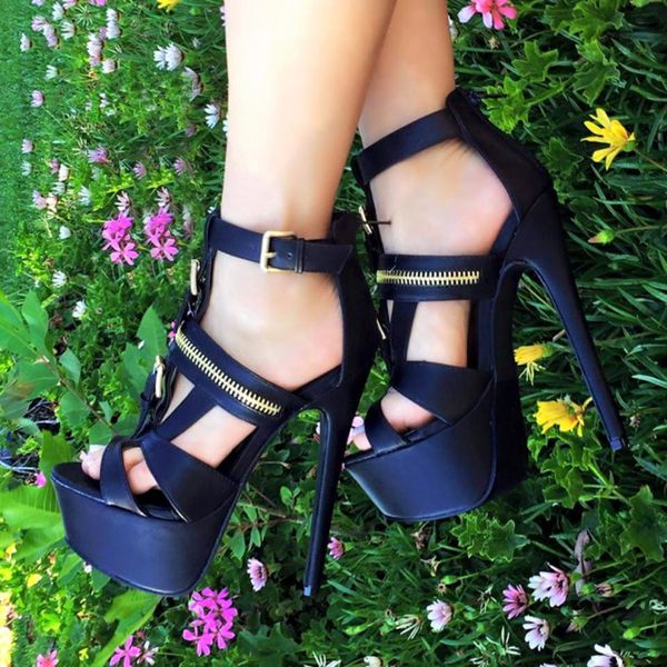 kolnoo womens handmade customized high heel platform sandals peep-toe summer zipper deco party prom fashion shoes d001, Black
kolnoo womens handmade customized high heel platform sandals peep-toe summer zipper deco party prom fashion shoes d001, Black