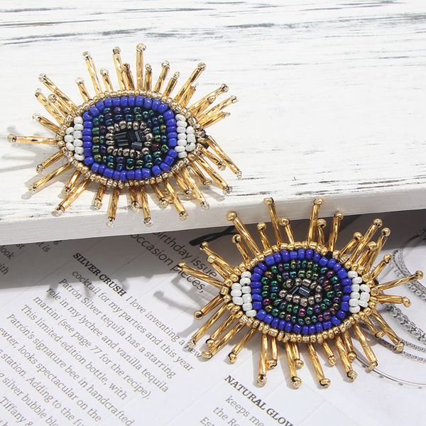 flatfoosie handmade beaded eye shape stud earrings for women boho big tassel earring bohemian statement earrings wedding jewelry, Golden;silver
flatfoosie handmade beaded eye shape stud earrings for women boho big tassel earring bohemian statement earrings wedding jewelry, Golden;silver