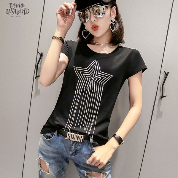 solid o neck tshirt short 2020 new summer star beading high street fashion cotton clothes shirt camiseta mujer black white t94803l
solid o neck tshirt short 2020 new summer star beading high street fashion cotton clothes shirt camiseta mujer black white t94803l