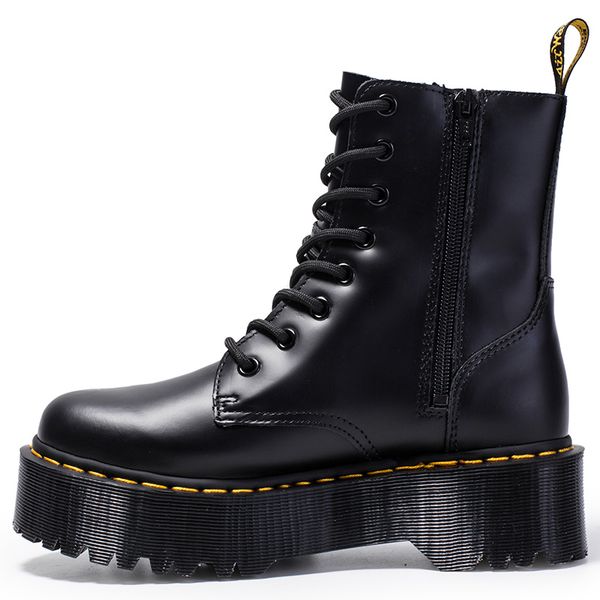 women boots genuine leather boots with flat platform women shoes autumn winter ankle fur leather heels botas mujer, Black
women boots genuine leather boots with flat platform women shoes autumn winter ankle fur leather heels botas mujer, Black