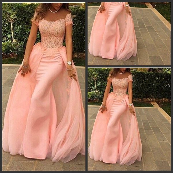 detachable train saudi dubai pageant prom dresses with short sleeves lace tulle sheath dresses evening wear coral bridal dress party, Black
detachable train saudi dubai pageant prom dresses with short sleeves lace tulle sheath dresses evening wear coral bridal dress party, Black