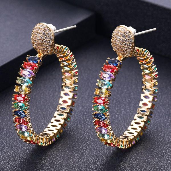 janeklly trendy geometric round hoop earrings for women accessories full cubic zirconia earrings jewelry pendientes mujer moda, Golden;silver
janeklly trendy geometric round hoop earrings for women accessories full cubic zirconia earrings jewelry pendientes mujer moda, Golden;silver