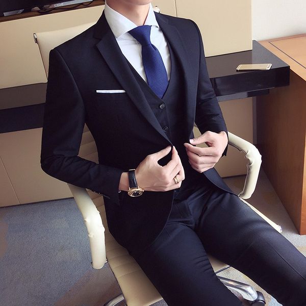 men's fashion slim suits men's business casual groomsman wedding clothes pants trousers sets drop shipping suit, White;black
men's fashion slim suits men's business casual groomsman wedding clothes pants trousers sets drop shipping suit, White;black