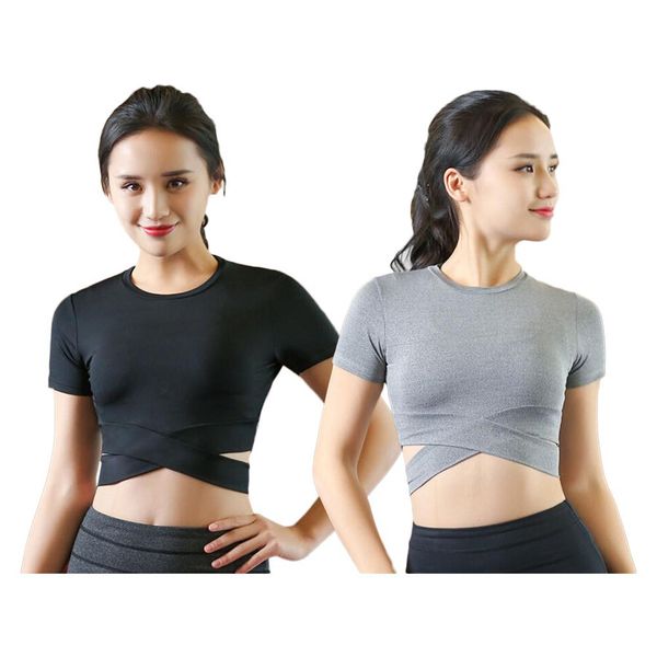 women yoga clothing short-sleeved tight body waist elastic fitness training dance sweatshirt running quick-drying t-shirts, White;red
women yoga clothing short-sleeved tight body waist elastic fitness training dance sweatshirt running quick-drying t-shirts, White;red