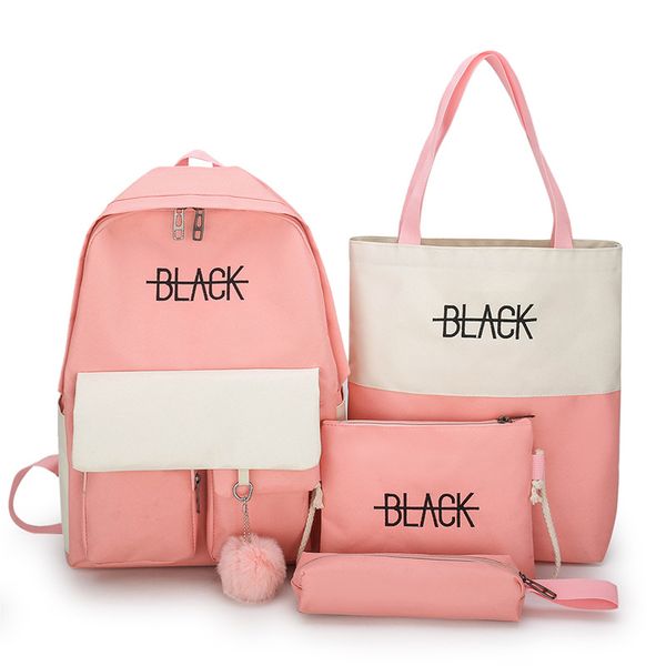 4pcs/set canvas school bags for teenager girls student larger capacity women school backpacks female travel book bags rucksack
4pcs/set canvas school bags for teenager girls student larger capacity women school backpacks female travel book bags rucksack