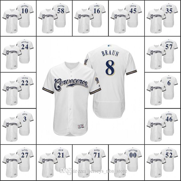 milwaukee brewers men #22 christian yelich 8 ryan braun 52 jimmy nelson women youth hispanic heritage flex base custom jersey, Blue;black
milwaukee brewers men #22 christian yelich 8 ryan braun 52 jimmy nelson women youth hispanic heritage flex base custom jersey, Blue;black