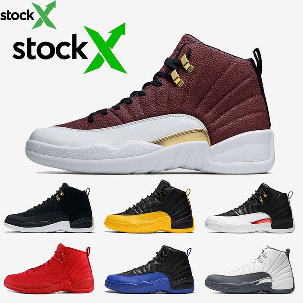 12 12s stock x mens basketball shoes game ball reverse taxi suede university gold game royal gym red mens trainers designer sneakers 7-13, Black
12 12s stock x mens basketball shoes game ball reverse taxi suede university gold game royal gym red mens trainers designer sneakers 7-13, Black
