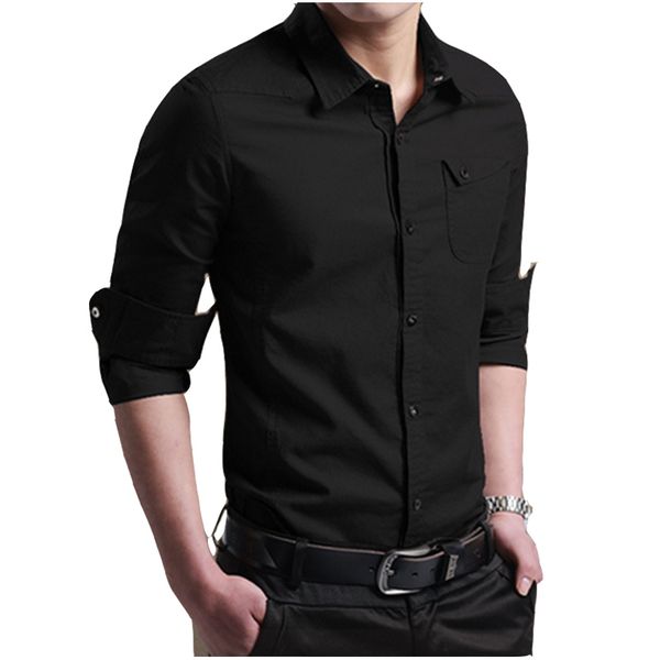 Brand 2018 Fashion Male Shirt Long -Sleeves Tops Slim Casual Solid Color Mens Dress Shirts Slim Men Shirt Large Size 4xl
Brand 2018 Fashion Male Shirt Long -Sleeves Tops Slim Casual Solid Color Mens Dress Shirts Slim Men Shirt Large Size 4xl