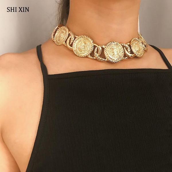 shixin hip hop big choker necklace for women punk trendy heavy metal gold/silver chunky necklace female collar gift maxi chocker, Golden;silver
shixin hip hop big choker necklace for women punk trendy heavy metal gold/silver chunky necklace female collar gift maxi chocker, Golden;silver