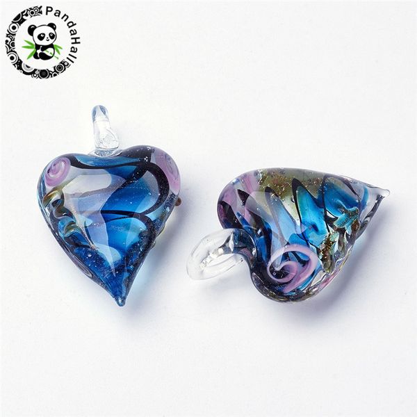 12pcs/ heart lampwork glass pendants inner flower gold sand for necklace bracelet making mixed color 47x31x14mm hole: 6x8mm, Silver
12pcs/ heart lampwork glass pendants inner flower gold sand for necklace bracelet making mixed color 47x31x14mm hole: 6x8mm, Silver