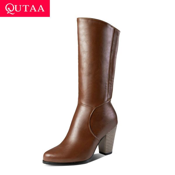 qutaa 2020 new autumn winter warm fur concise mid calf boots pu leather square high heel zipper fashion women boots size 34-43, Black
qutaa 2020 new autumn winter warm fur concise mid calf boots pu leather square high heel zipper fashion women boots size 34-43, Black