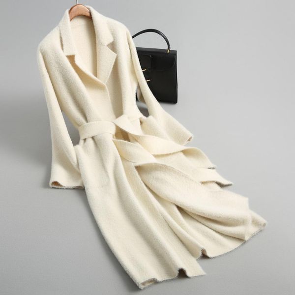 winter coats female solid sashes long jacket women knitted faux woolen coat alpaca cashmere coat female long outwear, Black
winter coats female solid sashes long jacket women knitted faux woolen coat alpaca cashmere coat female long outwear, Black