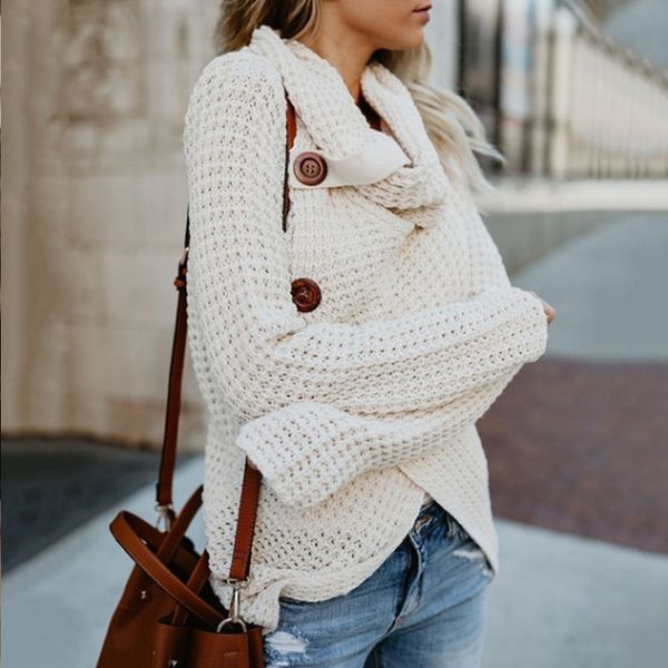 2020 autumn and winter fashion party women's long-sleeved irregular sweater sweater, White;black
2020 autumn and winter fashion party women's long-sleeved irregular sweater sweater, White;black