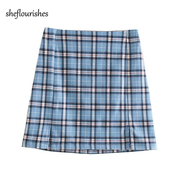 mini skirt women vinatge skirts high waist a line skirt blue plaid skirts korean split faldas mujer moda 2020, Black
mini skirt women vinatge skirts high waist a line skirt blue plaid skirts korean split faldas mujer moda 2020, Black