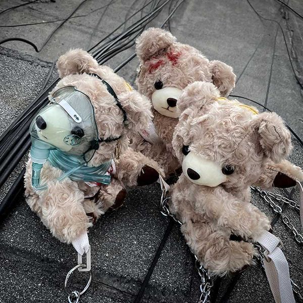 funny sling bag horror dark fashion sick bear plush toys cross body bag
funny sling bag horror dark fashion sick bear plush toys cross body bag