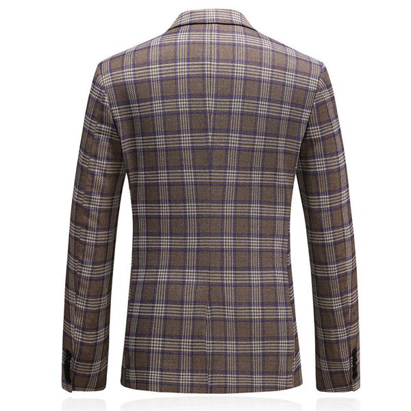men's blazer khaki plaid business casual single breasted suit blazer spring and autumn fashion slim men's suit jacket, White;black
men's blazer khaki plaid business casual single breasted suit blazer spring and autumn fashion slim men's suit jacket, White;black