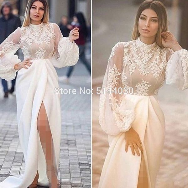 arabic moroccan mermaid evening dresses party elegant for women long sleeves high neck satin split dubai formal gowns 2019, White;black
arabic moroccan mermaid evening dresses party elegant for women long sleeves high neck satin split dubai formal gowns 2019, White;black
