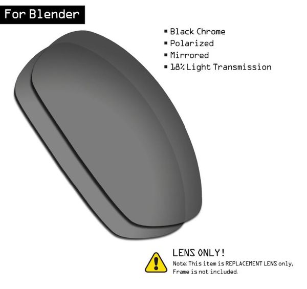 smartvlt polarized sunglasses replacement lenses for blender - black chrome