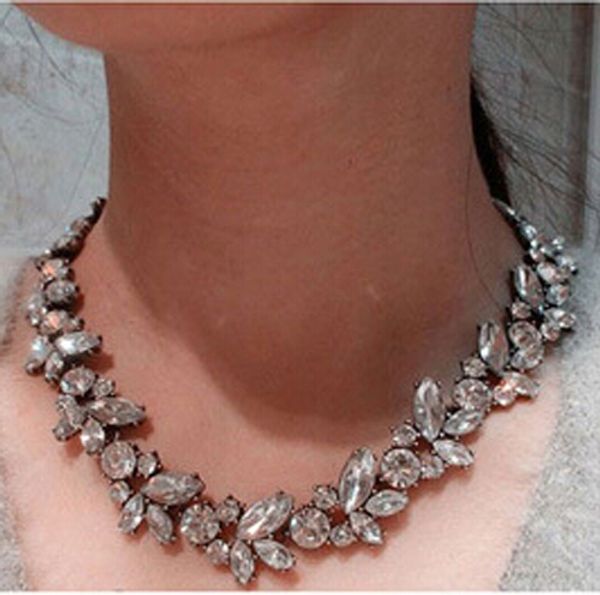 other 2021 fashion jewelry women crystal silvery flower pendant statement bib choker charm collar necklaces wholesale, Silver
other 2021 fashion jewelry women crystal silvery flower pendant statement bib choker charm collar necklaces wholesale, Silver