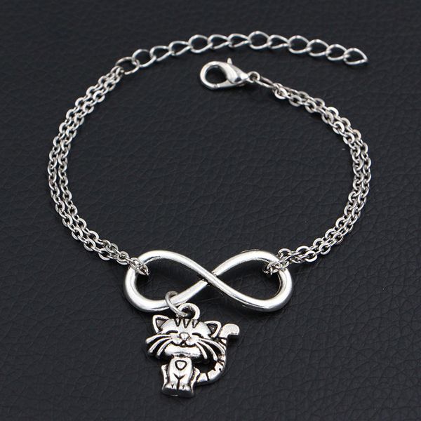 2019 new women men fashion link chains jewelry cute smile cats charms bracelets antique silver diy handmade infinity love adjustment bangles, Golden;silver
2019 new women men fashion link chains jewelry cute smile cats charms bracelets antique silver diy handmade infinity love adjustment bangles, Golden;silver