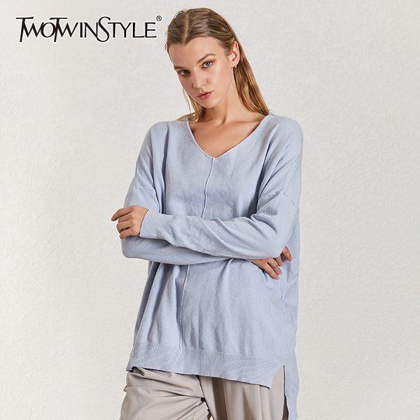 twotwinstyle casual ruched women's sweater o neck long sleeve side split asymmetrical sweaters female autumn 2019 fashion new, White;black
twotwinstyle casual ruched women's sweater o neck long sleeve side split asymmetrical sweaters female autumn 2019 fashion new, White;black