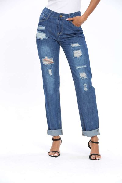 womens designer hole out jeans womens light wasned solid color long pencil pants womens spring clothes, Blue
womens designer hole out jeans womens light wasned solid color long pencil pants womens spring clothes, Blue