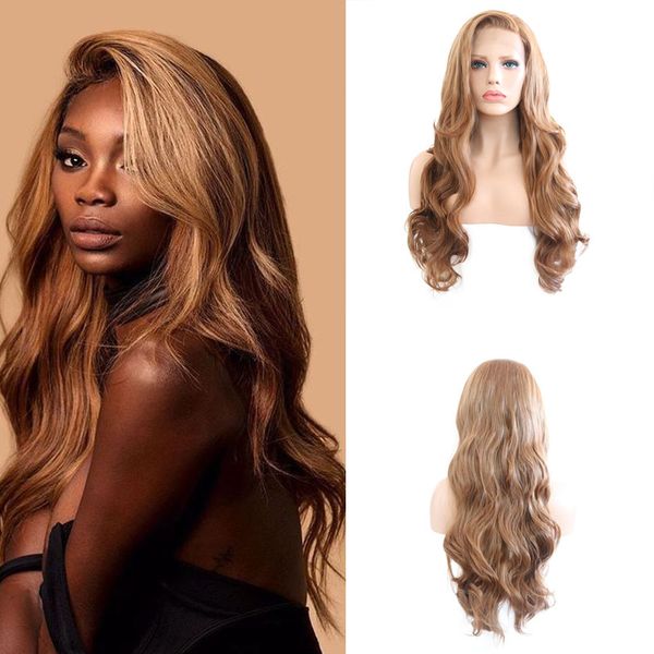 charisma brown wavy long synthetic lace front wigs for fashion women glueless heat resistant fiber blonde wigs for cosplay game, Black
charisma brown wavy long synthetic lace front wigs for fashion women glueless heat resistant fiber blonde wigs for cosplay game, Black