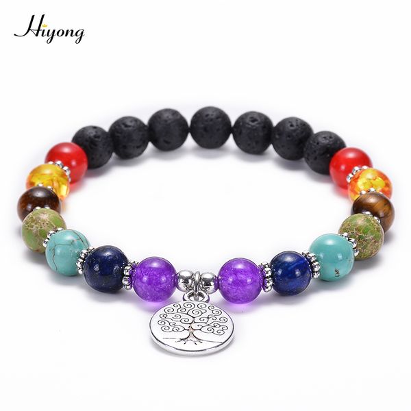 lava rock 7 chakra bracelet tree of life/om/lotus pendant bracelet religion healing balance beads buddha prayer yoga bracelets, Black
lava rock 7 chakra bracelet tree of life/om/lotus pendant bracelet religion healing balance beads buddha prayer yoga bracelets, Black