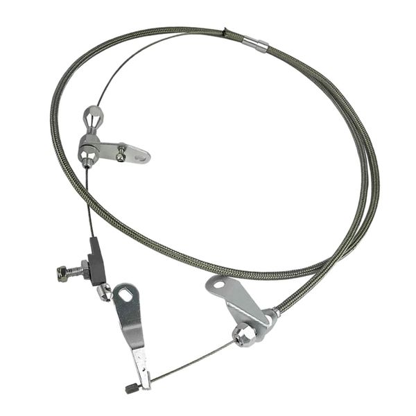 throttle cable casing 61" long inner wire cord long fits for ford c4 transmission detent 
throttle cable casing 61" long inner wire cord long fits for ford c4 transmission detent