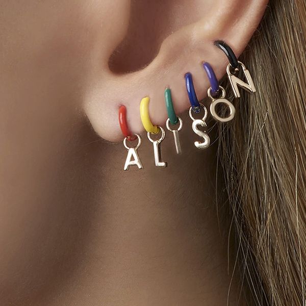 isang new fashion enameled hoop earrings womens 26 letters love heart numbers style dangle earring jewelry wedding party gifts, Golden;silver
isang new fashion enameled hoop earrings womens 26 letters love heart numbers style dangle earring jewelry wedding party gifts, Golden;silver