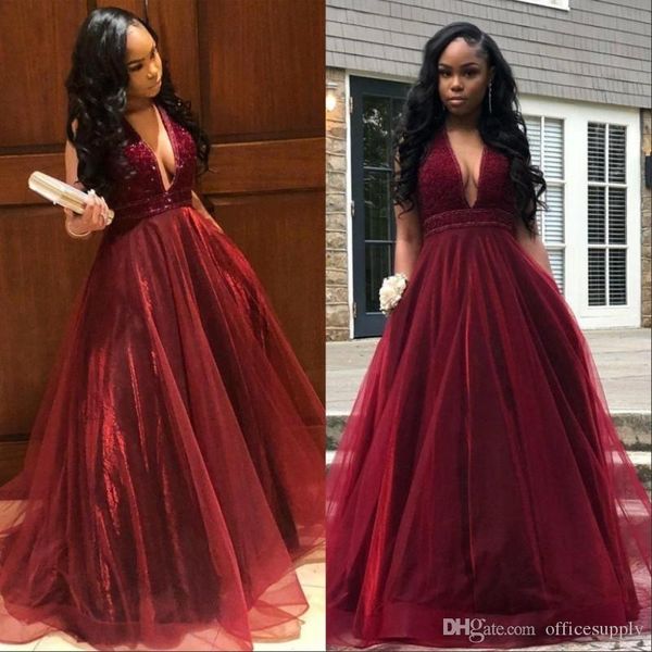 burgundy v neck a line prom dresses beads sequined organza floor length formal evening party gowns ogstuff abendkleider custom made, Black
burgundy v neck a line prom dresses beads sequined organza floor length formal evening party gowns ogstuff abendkleider custom made, Black