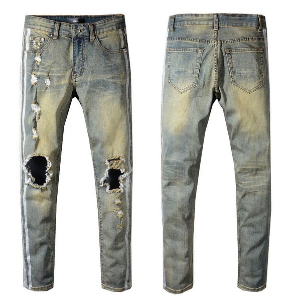 2020 famous new fashion brand men's washed hole design casual blue slim lightweight denim stretch denim skinny silver streaking jeans p
2020 famous new fashion brand men's washed hole design casual blue slim lightweight denim stretch denim skinny silver streaking jeans p