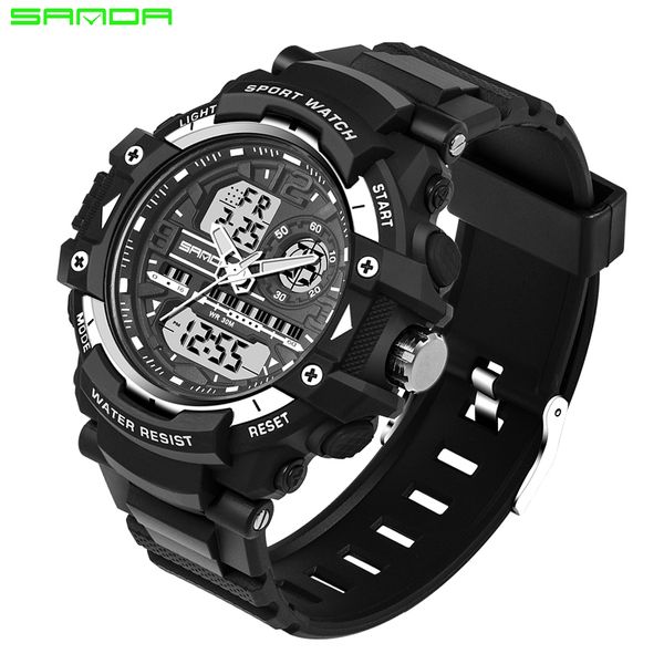sanda fashion digital watch men camping diving sport watch geneva clock for male men wrist relogio masculino, Slivery;brown
sanda fashion digital watch men camping diving sport watch geneva clock for male men wrist relogio masculino, Slivery;brown