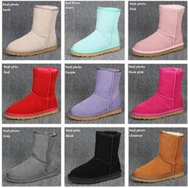 designer boots women snow boots classic style cow suede leather waterproof winter warm short boots brand ivg 12 colors, Black
designer boots women snow boots classic style cow suede leather waterproof winter warm short boots brand ivg 12 colors, Black