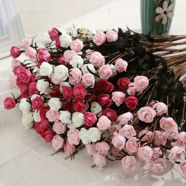 15 heads flower /bouquet artificial rose flower pe fake flowers with black leaf for wedding holding home garden decoration
15 heads flower /bouquet artificial rose flower pe fake flowers with black leaf for wedding holding home garden decoration