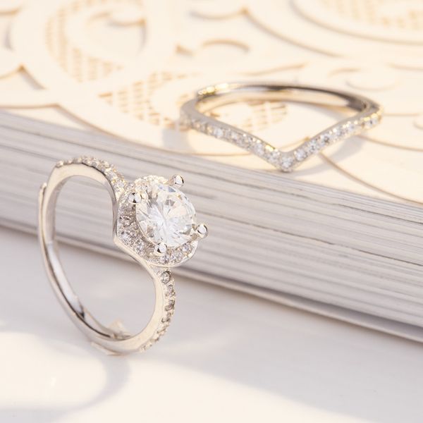 wholesale eam 2019 new zinc alloy rings for women anillos mujer finger ring gift party jewelry accessories double layer rings01, Silver
wholesale eam 2019 new zinc alloy rings for women anillos mujer finger ring gift party jewelry accessories double layer rings01, Silver