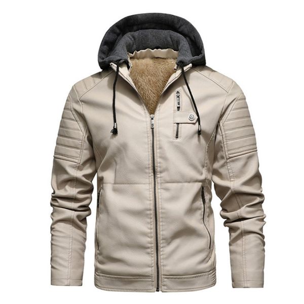 men's fur & faux brand motorcycle leather jackets men hooded pu coats autumn winter fleece zippers jacket male clothing, Black
men's fur & faux brand motorcycle leather jackets men hooded pu coats autumn winter fleece zippers jacket male clothing, Black