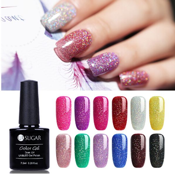 7.5ml rainbow holographic gel nail polish neon shimmer shining glitter soak-off uv led gel long-lasting varnish lacquer, Red;pink
7.5ml rainbow holographic gel nail polish neon shimmer shining glitter soak-off uv led gel long-lasting varnish lacquer, Red;pink