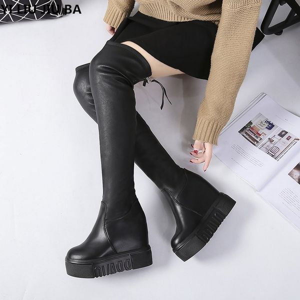 2020 boots over the knee high pu leather women shoes snow boots fashion winter thigh high shoes woman botas mujerv005, Black
2020 boots over the knee high pu leather women shoes snow boots fashion winter thigh high shoes woman botas mujerv005, Black