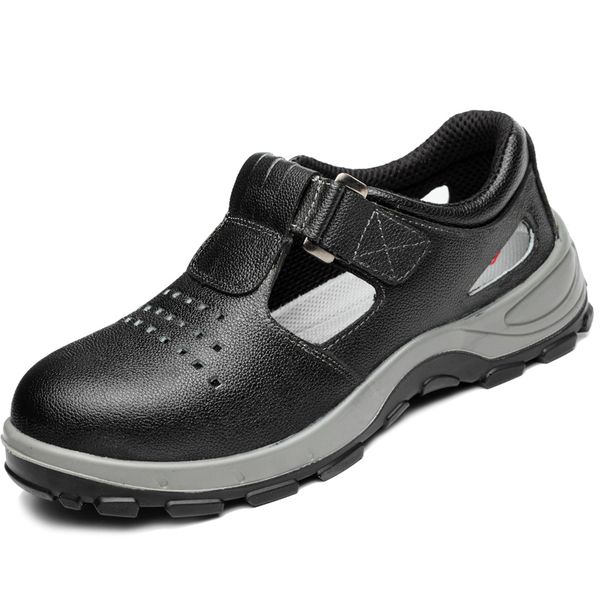 plus size men's leisure breathable steel toe cap working safety shoes summer worker leather sandals tooling security boots man, Black
plus size men's leisure breathable steel toe cap working safety shoes summer worker leather sandals tooling security boots man, Black