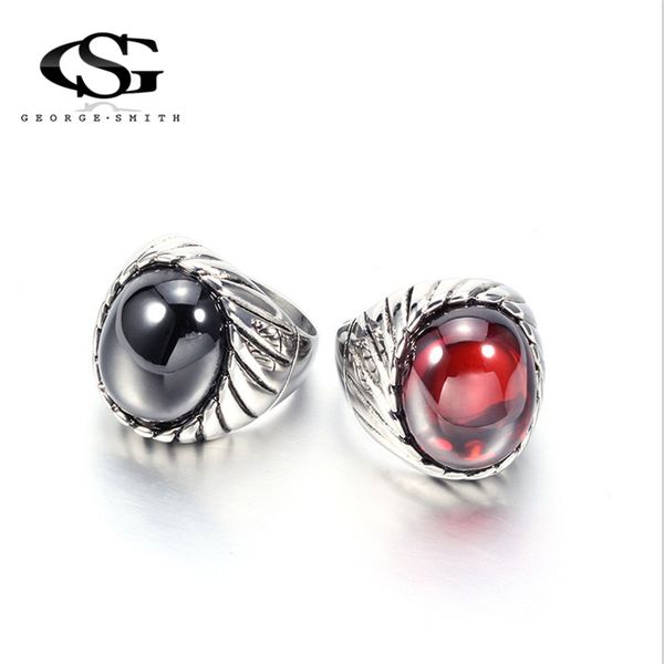 gs black onyx red opal ring men stainless steel rings for women thick band in antique vintage gothic style titanium mes ring r5f, Silver
gs black onyx red opal ring men stainless steel rings for women thick band in antique vintage gothic style titanium mes ring r5f, Silver