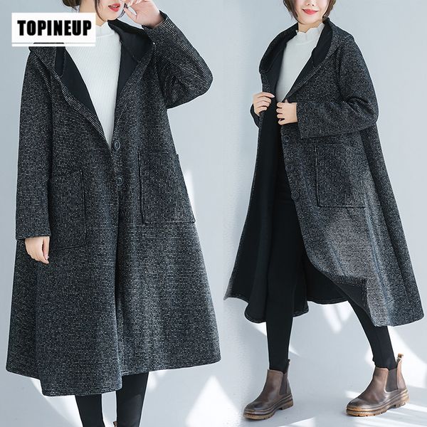 loog sleeve wool women plus size fashion long sleeves woolen hooded coat 2019 autumn winter new, Black
loog sleeve wool women plus size fashion long sleeves woolen hooded coat 2019 autumn winter new, Black