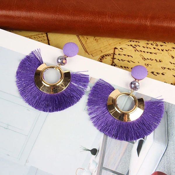 fashion jewelry exaggerated retro tassel earrings creative fan shaped fringe ear drop vintage ethnic earrings 9 colors women jewelry, Silver
fashion jewelry exaggerated retro tassel earrings creative fan shaped fringe ear drop vintage ethnic earrings 9 colors women jewelry, Silver