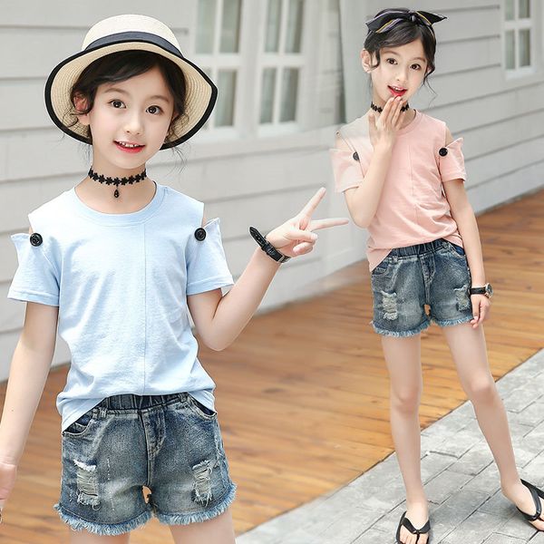 children t-shirts off shoulder solid color kids baby girl short sleeve t-shirt teenager cotton casual t-shirts tees clothes, Blue
children t-shirts off shoulder solid color kids baby girl short sleeve t-shirt teenager cotton casual t-shirts tees clothes, Blue