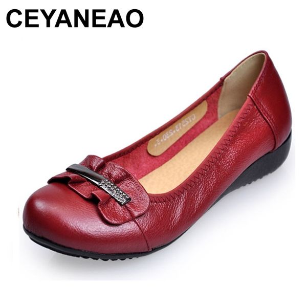 ceyaneao large size fashion shoes women flats round toe genuine leather women's shoes metal decoration flat casual woman, Black
ceyaneao large size fashion shoes women flats round toe genuine leather women's shoes metal decoration flat casual woman, Black