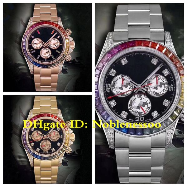 3 color swiss cal.4130 watch mens 40mm full pave diamond chronograph 116598 yellow gold rose 116595 116599 cosmograph men's watches, Slivery;brown
3 color swiss cal.4130 watch mens 40mm full pave diamond chronograph 116598 yellow gold rose 116595 116599 cosmograph men's watches, Slivery;brown