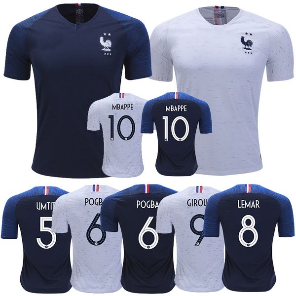 2019 Top Maillot Soccer Jersey Thailand Umtiti POGBA Griezmann LEMAR GIROUD MBAPPE Home Away Jersey Kit Futbol Camisas Football Shirt
2019 Top Maillot Soccer Jersey Thailand Umtiti POGBA Griezmann LEMAR GIROUD MBAPPE Home Away Jersey Kit Futbol Camisas Football Shirt