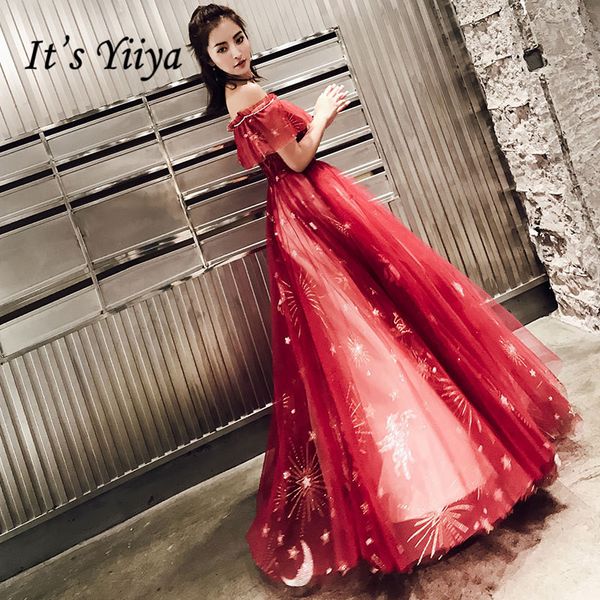 burgundy vestidos de fiesta it's yiiya r291 boat neck ruffles evening gowns for women off shoulder print long robe, White;black
burgundy vestidos de fiesta it's yiiya r291 boat neck ruffles evening gowns for women off shoulder print long robe, White;black