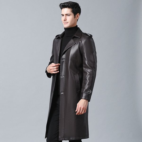 long 2019 men faux leather jackets autumn fashion steampunk gothic turn down collar motorcycle jackets male zippers leather coat, Black
long 2019 men faux leather jackets autumn fashion steampunk gothic turn down collar motorcycle jackets male zippers leather coat, Black