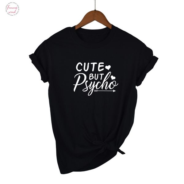 cute but psycho letter print t shirt women short sleeve o neck loose tshirt 2020 summer women tee shirt camisetas mujer, White
cute but psycho letter print t shirt women short sleeve o neck loose tshirt 2020 summer women tee shirt camisetas mujer, White